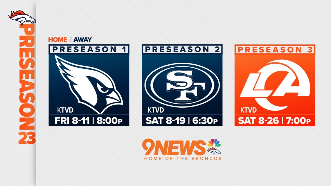 Denver Broncos announce 2023 preseason schedule