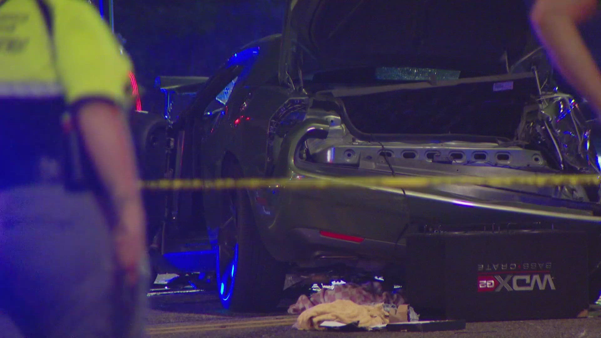 Seven people were taken to the hospital, at least one with serious injuries, after a two-vehicle crash in Aurora Monday night, police said.