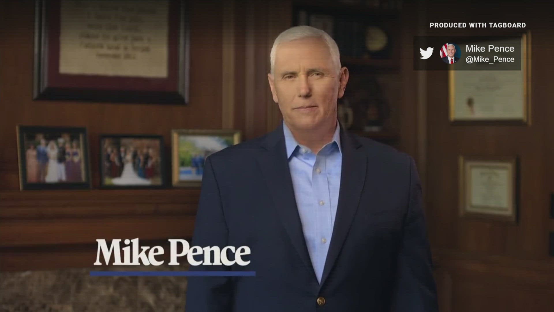 Former Vice President Mike Pence formally launching his campaign for the Republican nomination for president on Wednesday morning.