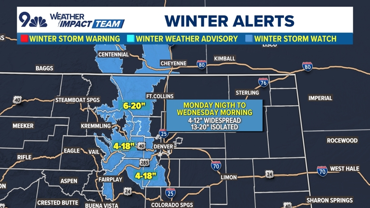Significant spring snow possible in Colorado this week | 9news.com