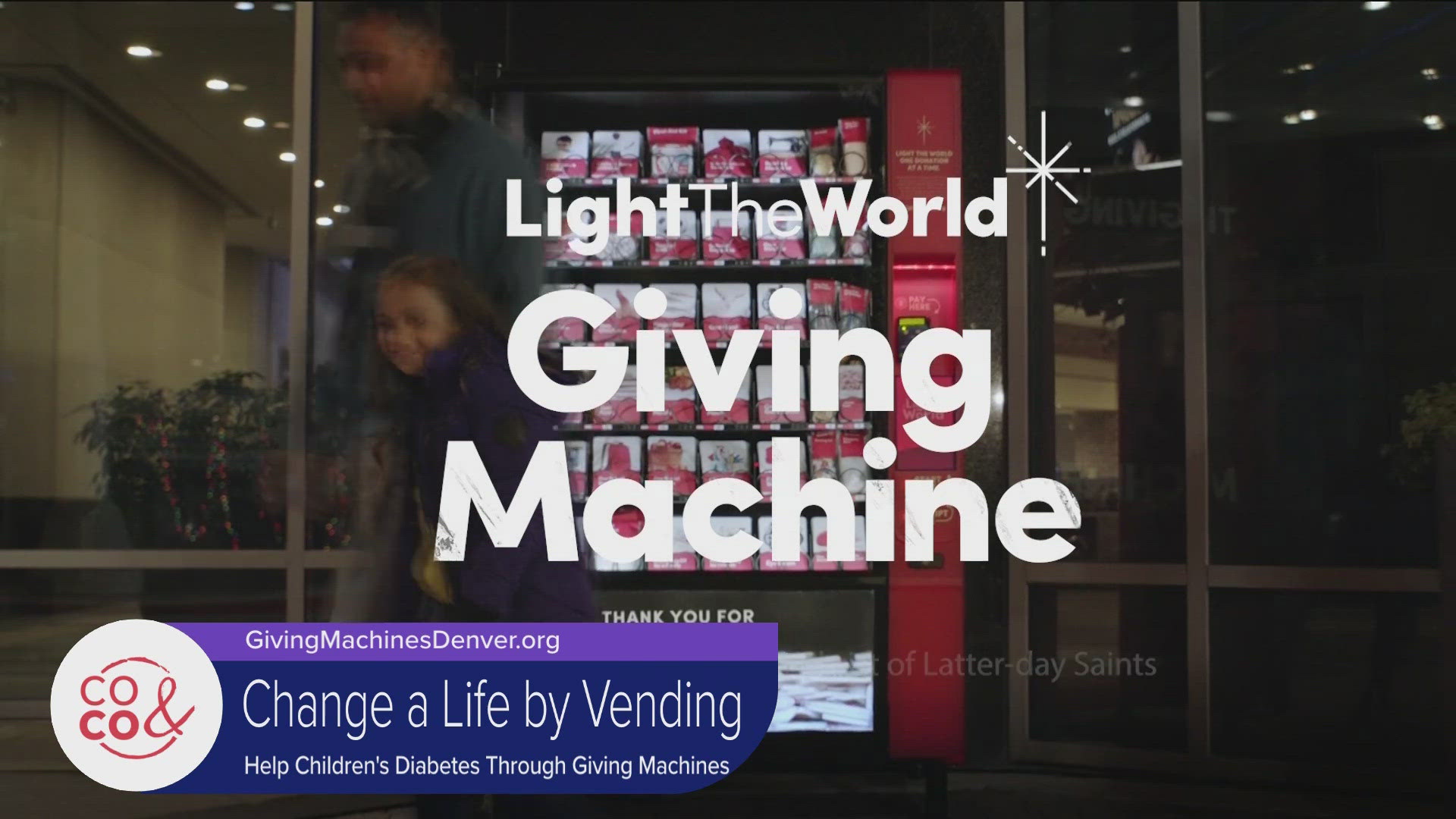 Visit Giving Machines Denver at the Cherry Creek North Holiday Market at Fillmore and 2nd. Learn more at ChildrensDiabetesFoundation.org. 