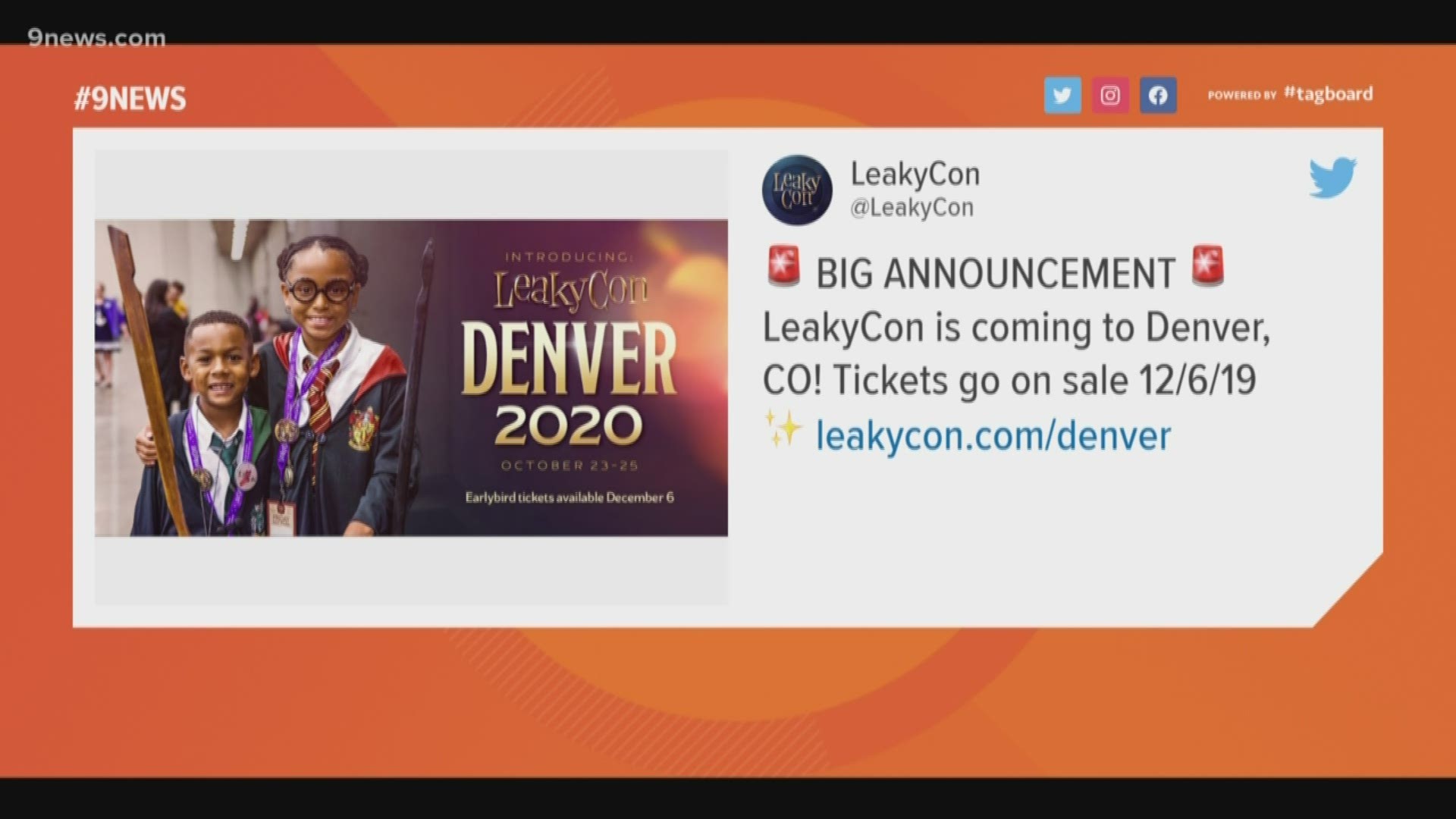 The unofficial Harry Potter fan convention, LeakyCon, is coming to the Mile High City for the 2020 Halloween season.