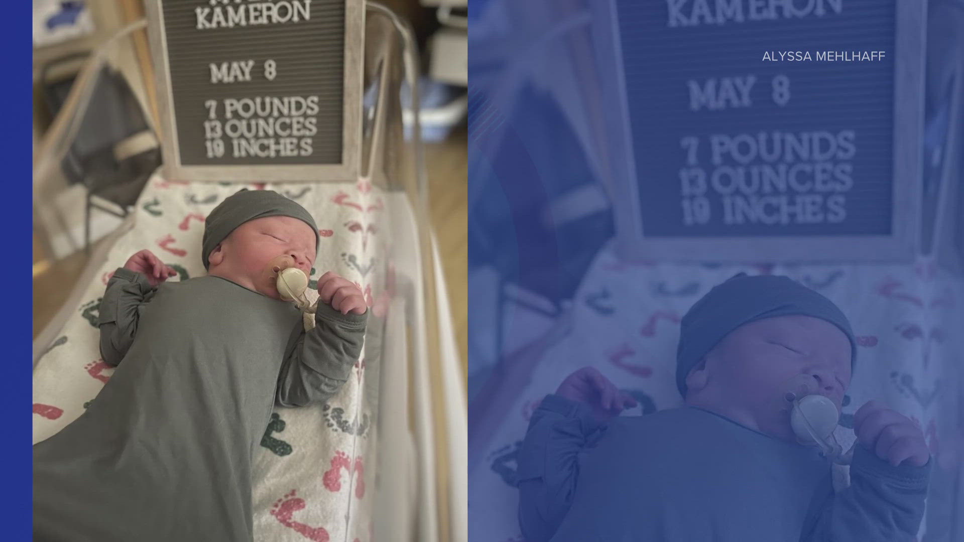 His parents say they were watching the game in the hospital when it went into overtime and they decided to name their little guy after the next player to score.