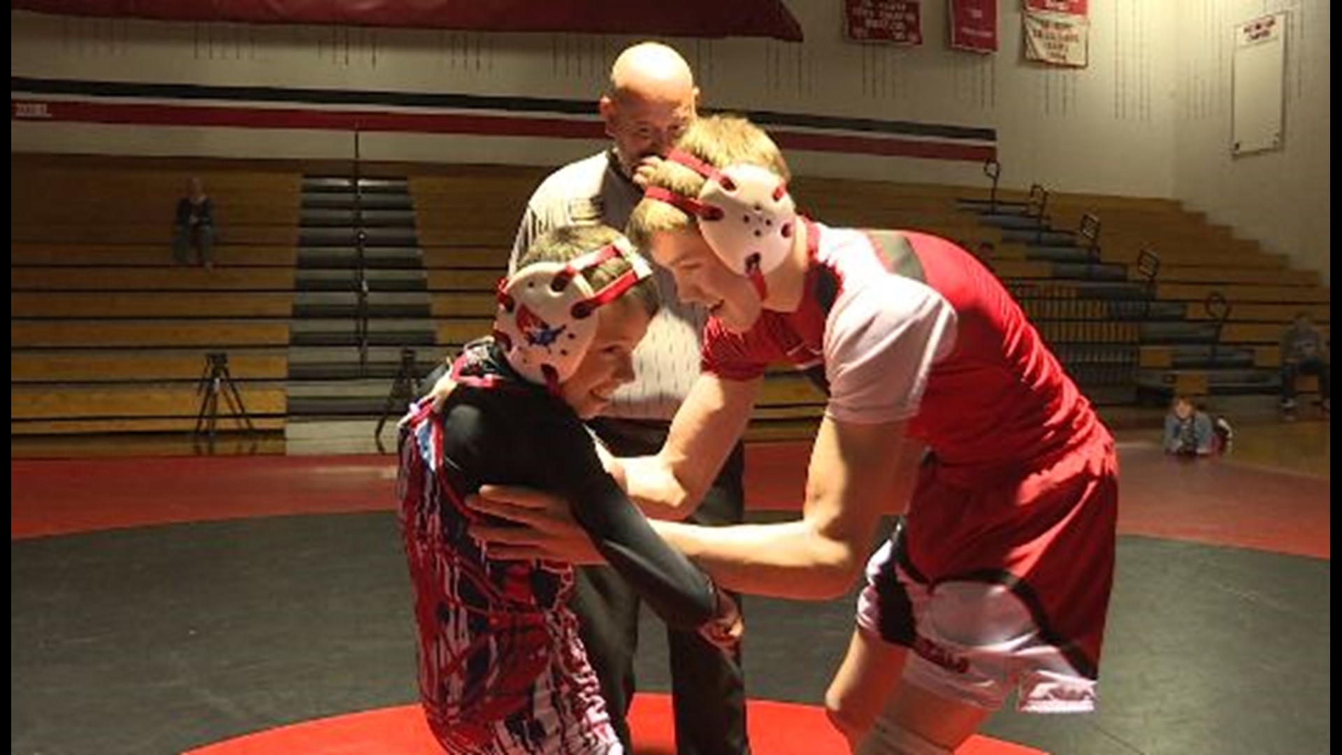Elizabeth senior Cody Connelley is a wrestler with cerebral palsy, who won his first match against his own cousin. Cody's twin sister Karlie set up the entire event.