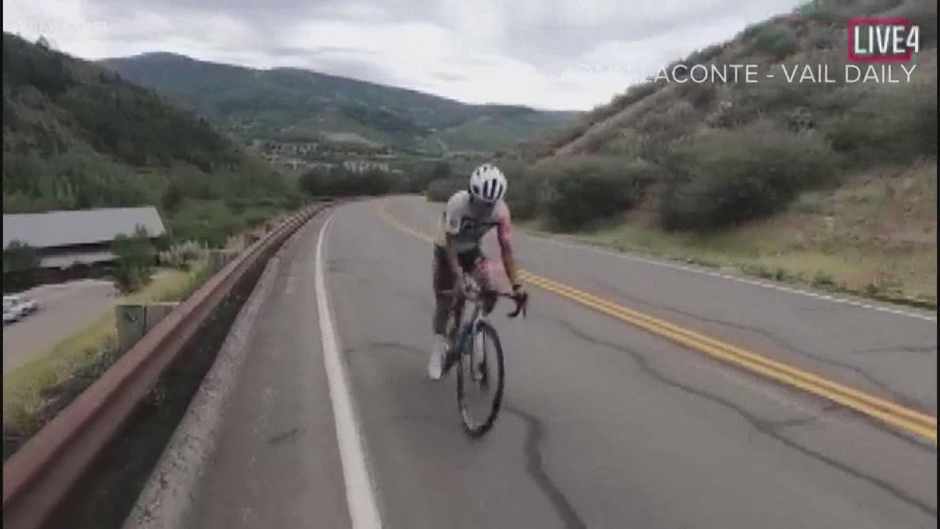 Cyclists compete in "Everesting" challenge in Colorado