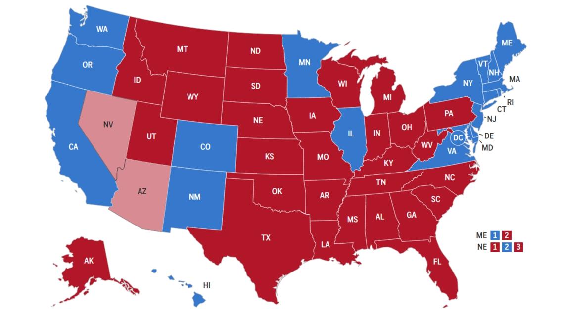 Live election map Latest 2024 presidential election results