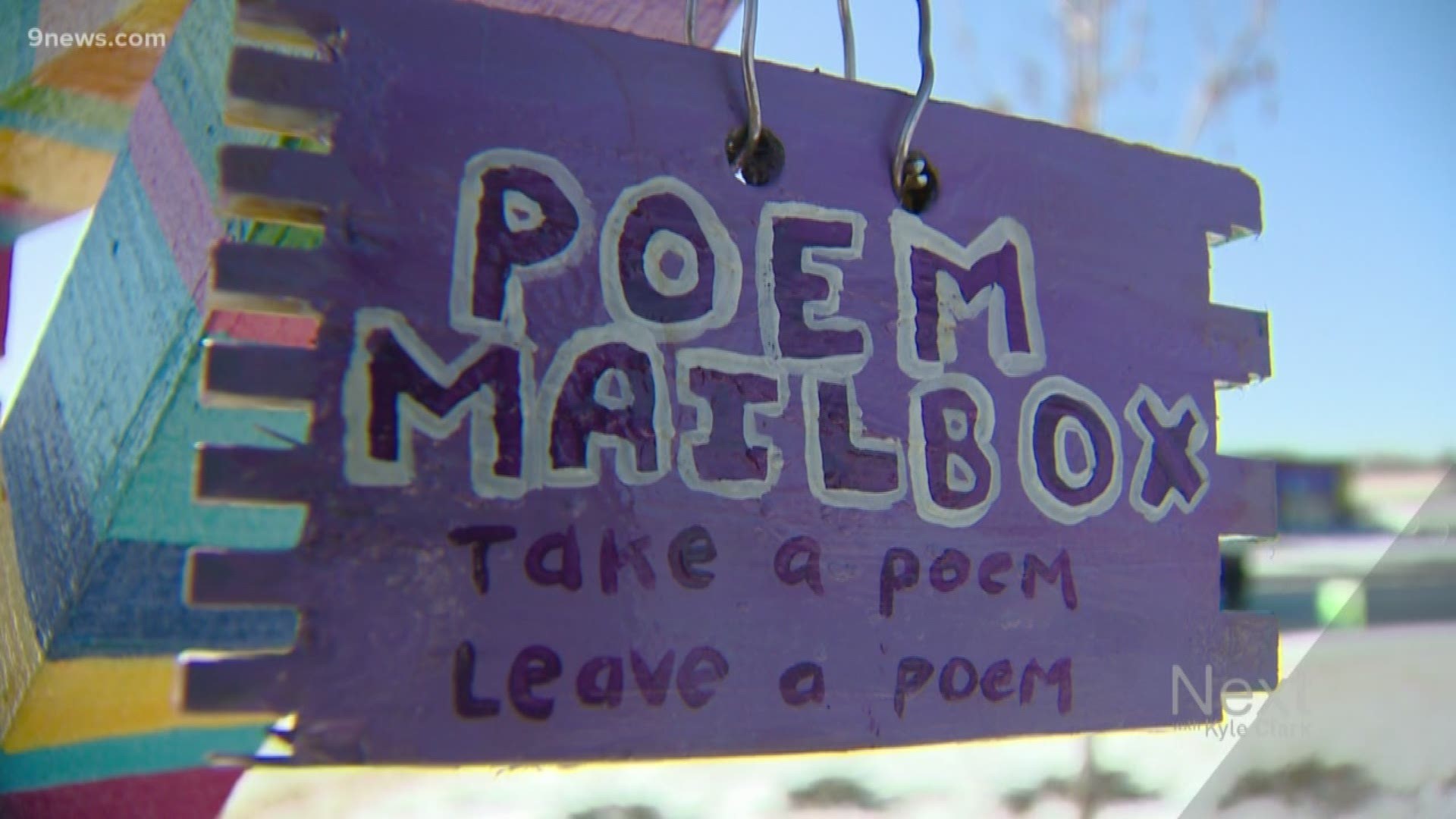 There are 6 mailboxes along West Colfax where people are encouraged to either write and leave a piece of poetry or take one home.