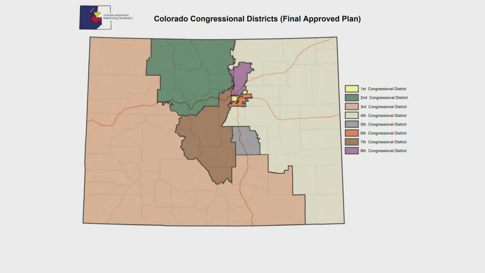 The eight-district congressional map crafted by the state’s inaugural independent congressional redistricting commission will be used for the next 10 years.