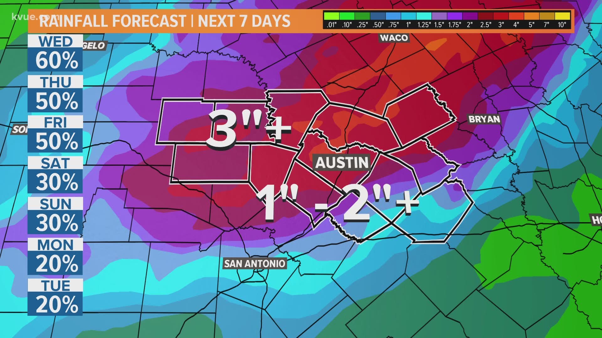 Austin weather: Rain chances in forecast | 9news.com