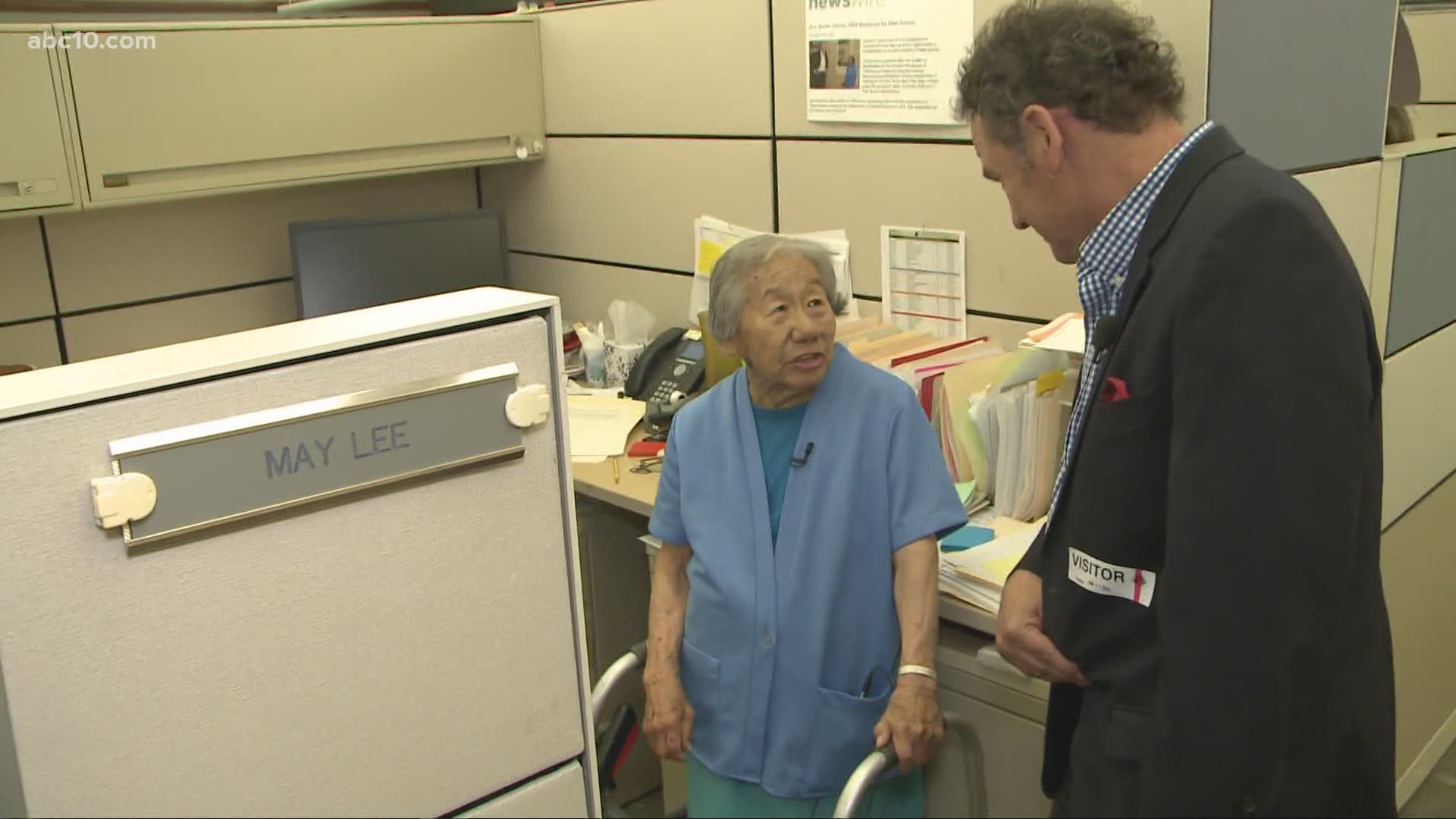 May Lee, California's oldest state worker, celebrates her 100th birthday