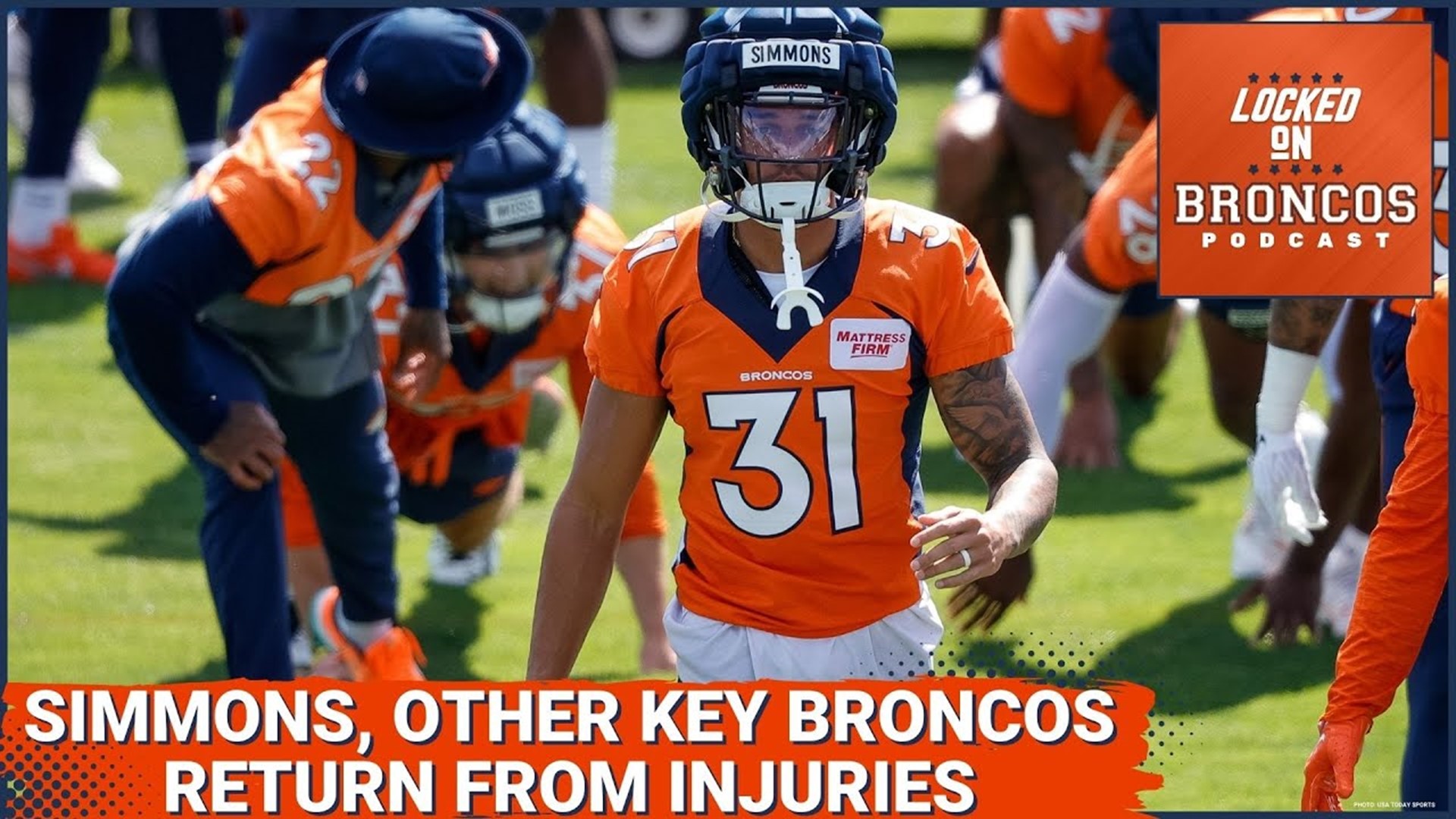 Denver Broncos Justin Simmons, Mike McGlinchey return to practice