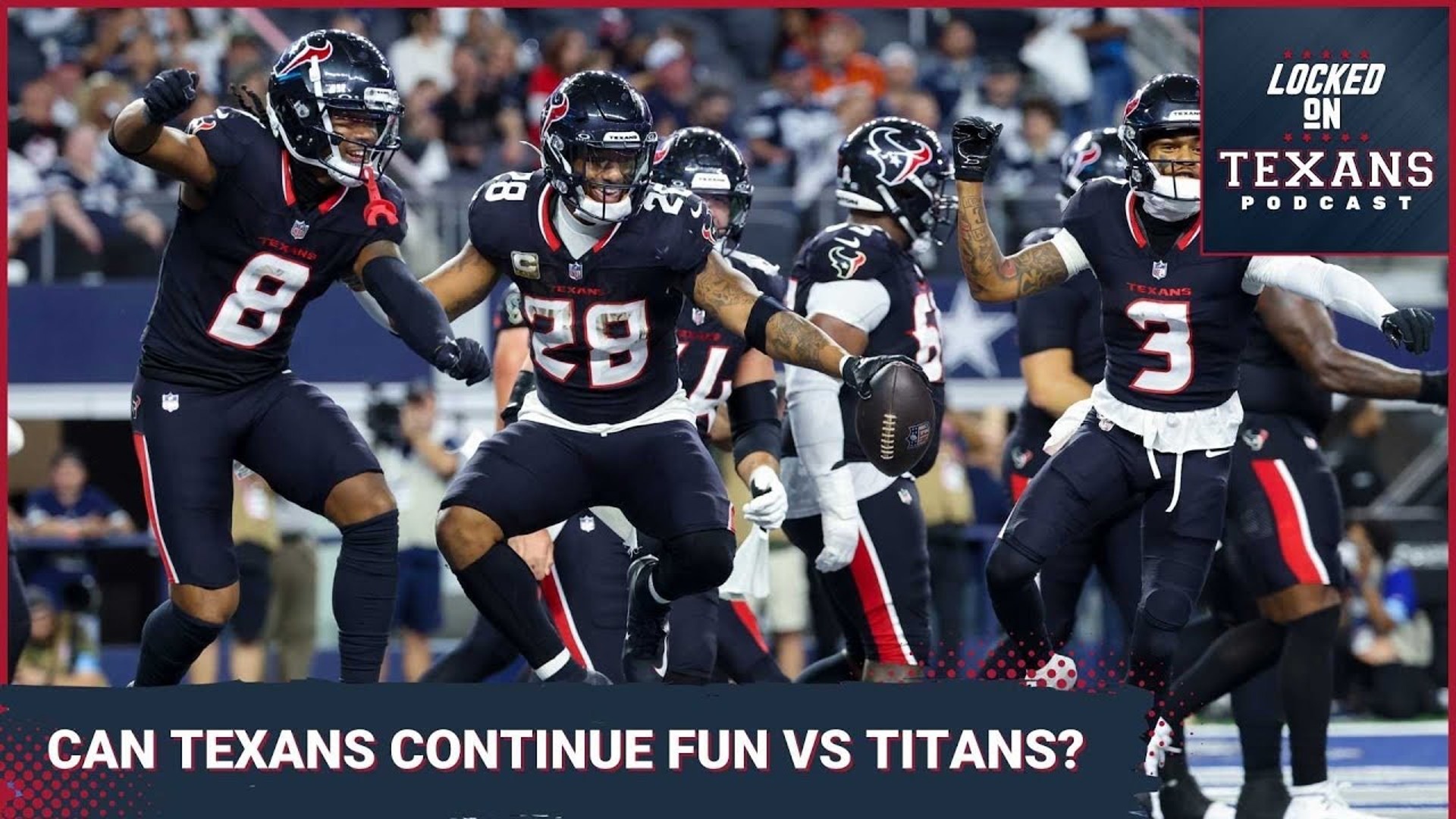 The Texans face a major test this week against the Titans.