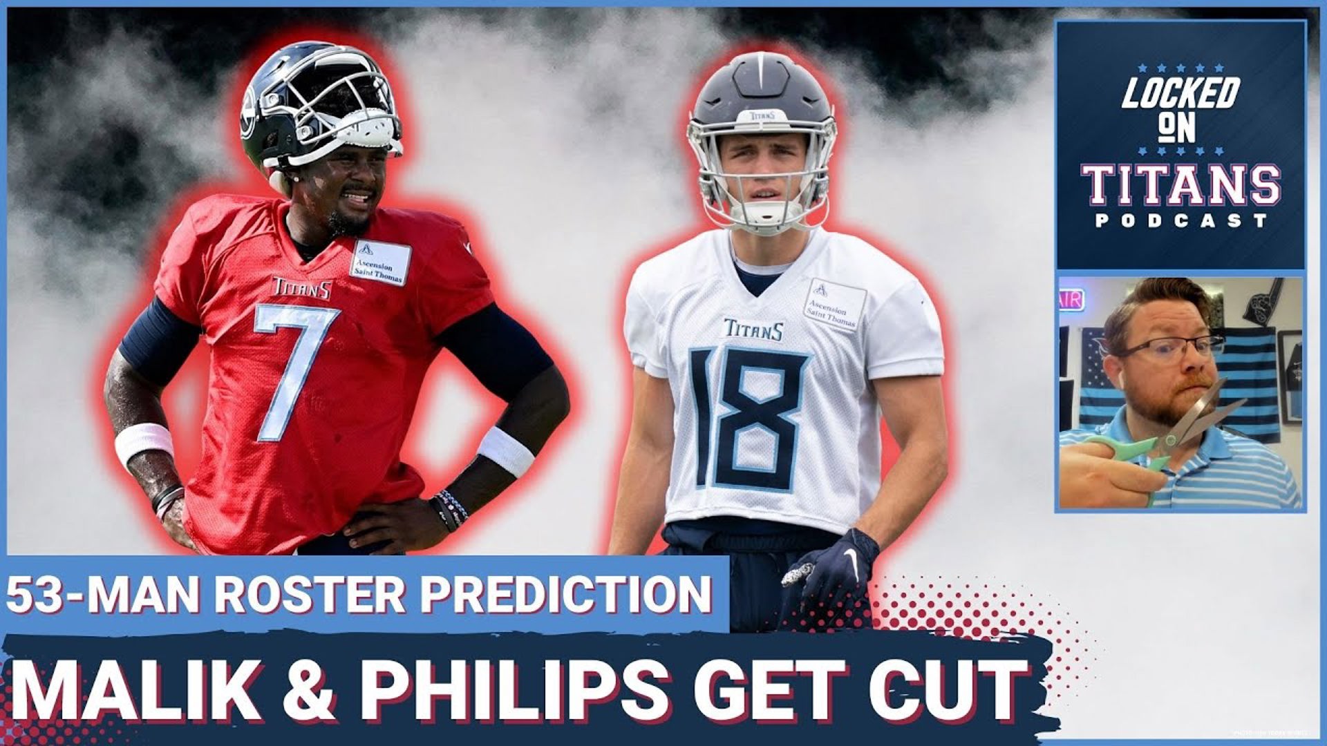 Tennessee Titans' training camp week has ARRIVED!! With 91 men about to fight for a spot on the 2024 Titans, it is a perfect time to do a 53-man roster prediction