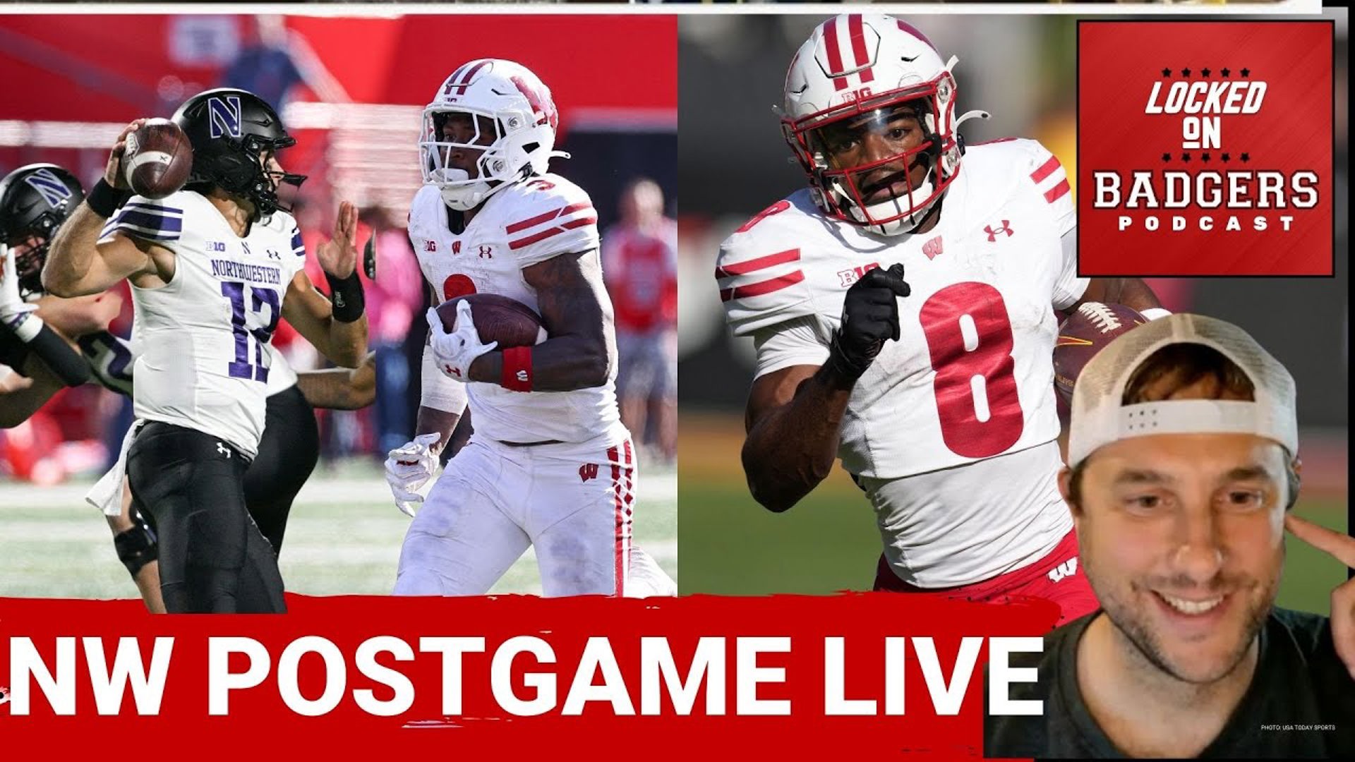 Wisconsin Badgers and Northwestern Wildcasts football LIVE postgame show!