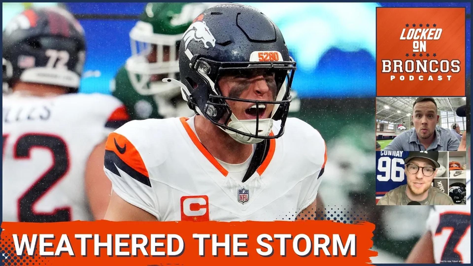 The Denver Broncos weathered the storm on Sunday in their win against the New York Jets.