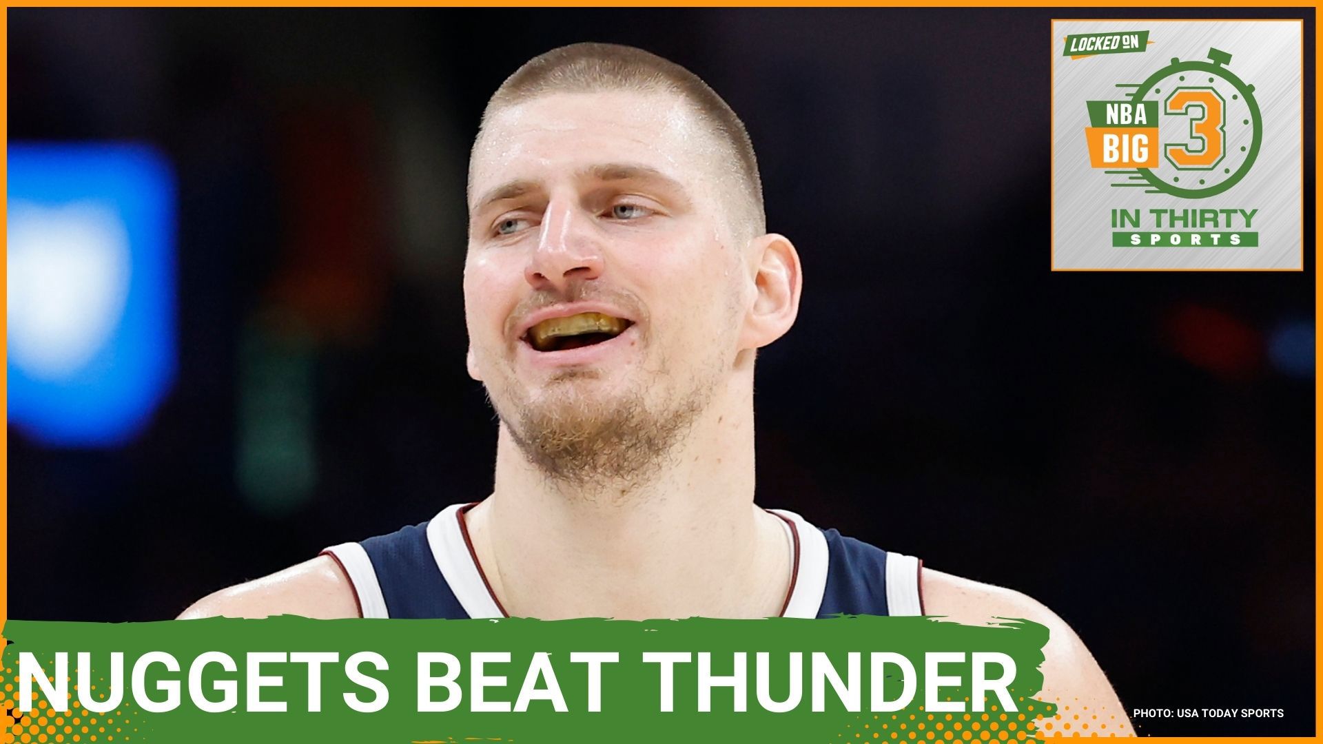The Nuggets beat the Thunder behind Nikola Jokic and the Knicks blow out the Kings. The Heat take a tough loss to the Hornets.