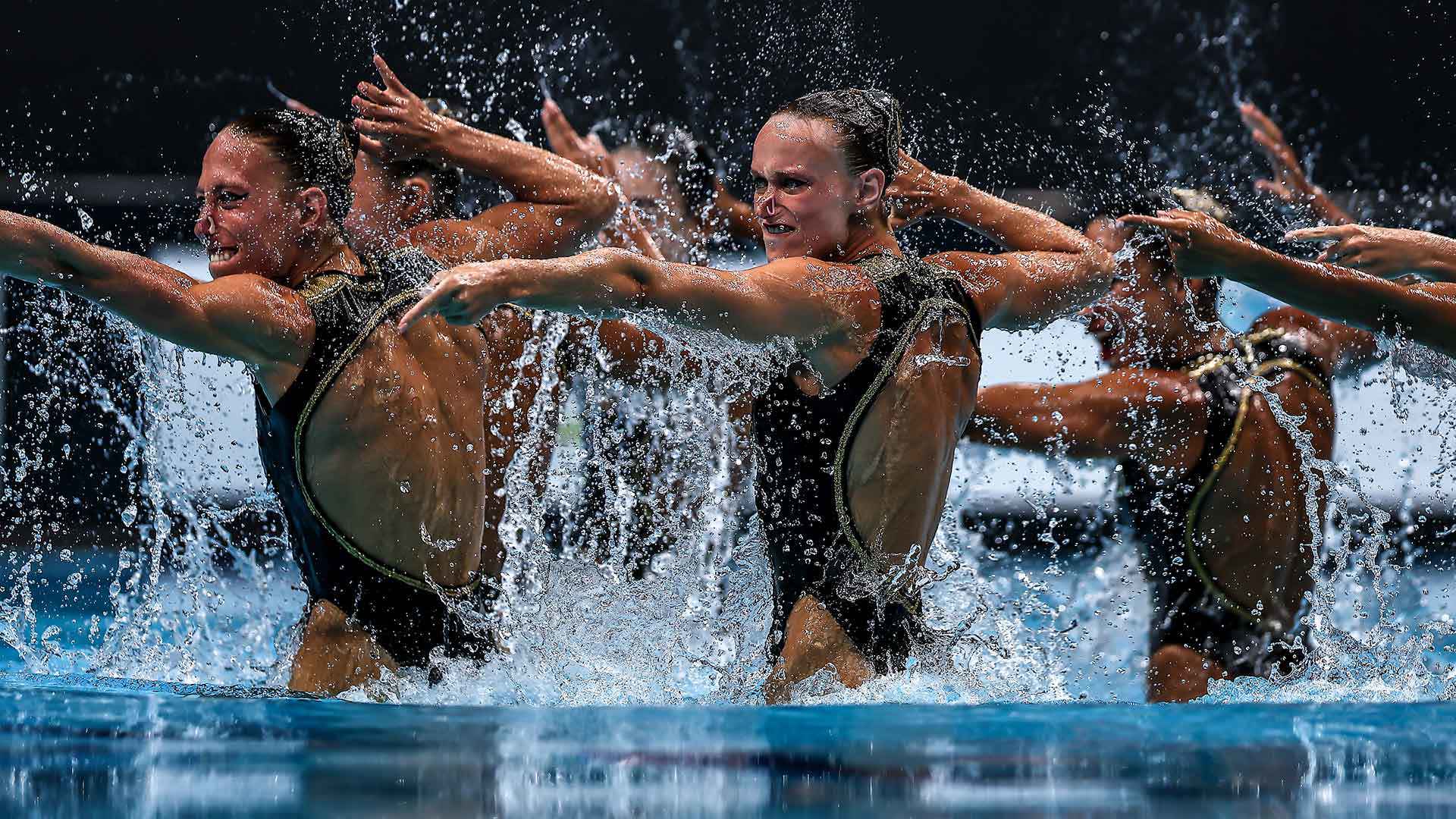 What do artistic swimmers put in their hair?