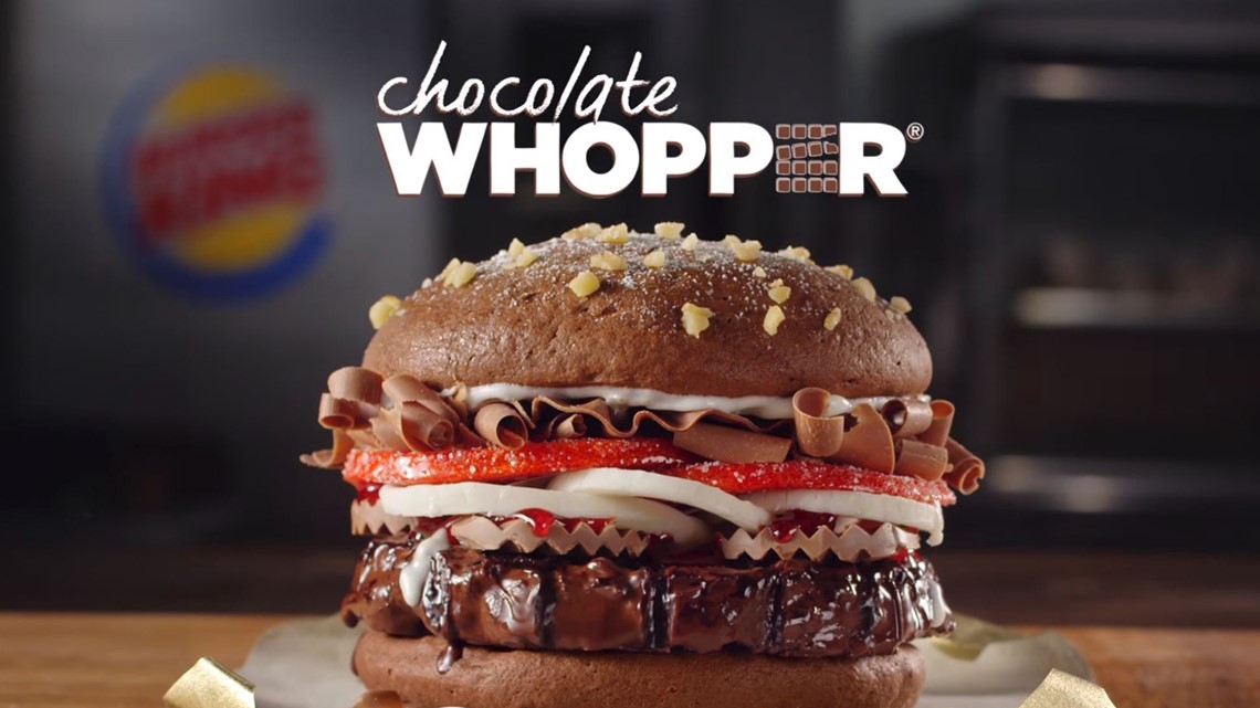 Chocolate Whopper? Burger King and others unleash fake products for April  Fools' Day | 9news.com