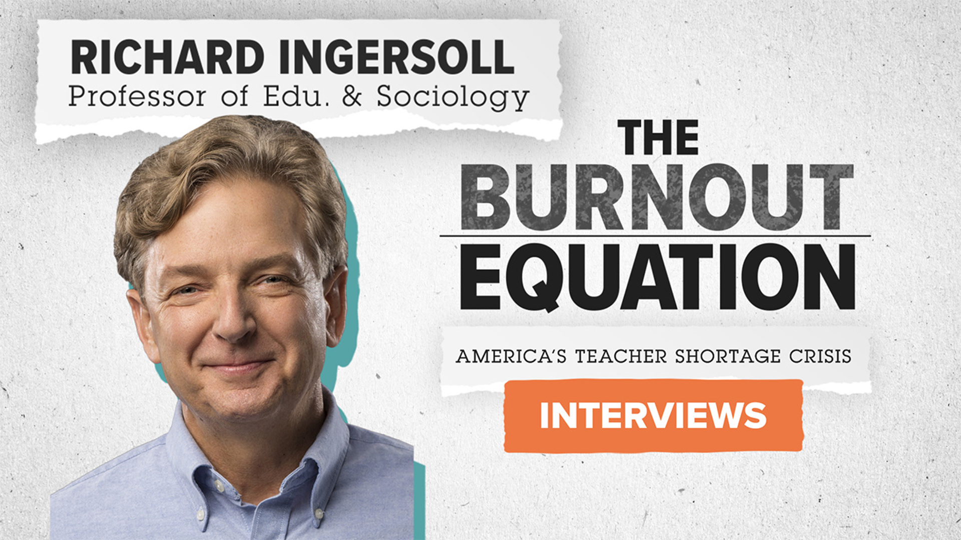 University of Pennsylvania professor Richard Ingersoll discusses teachers leaving the education workforce.