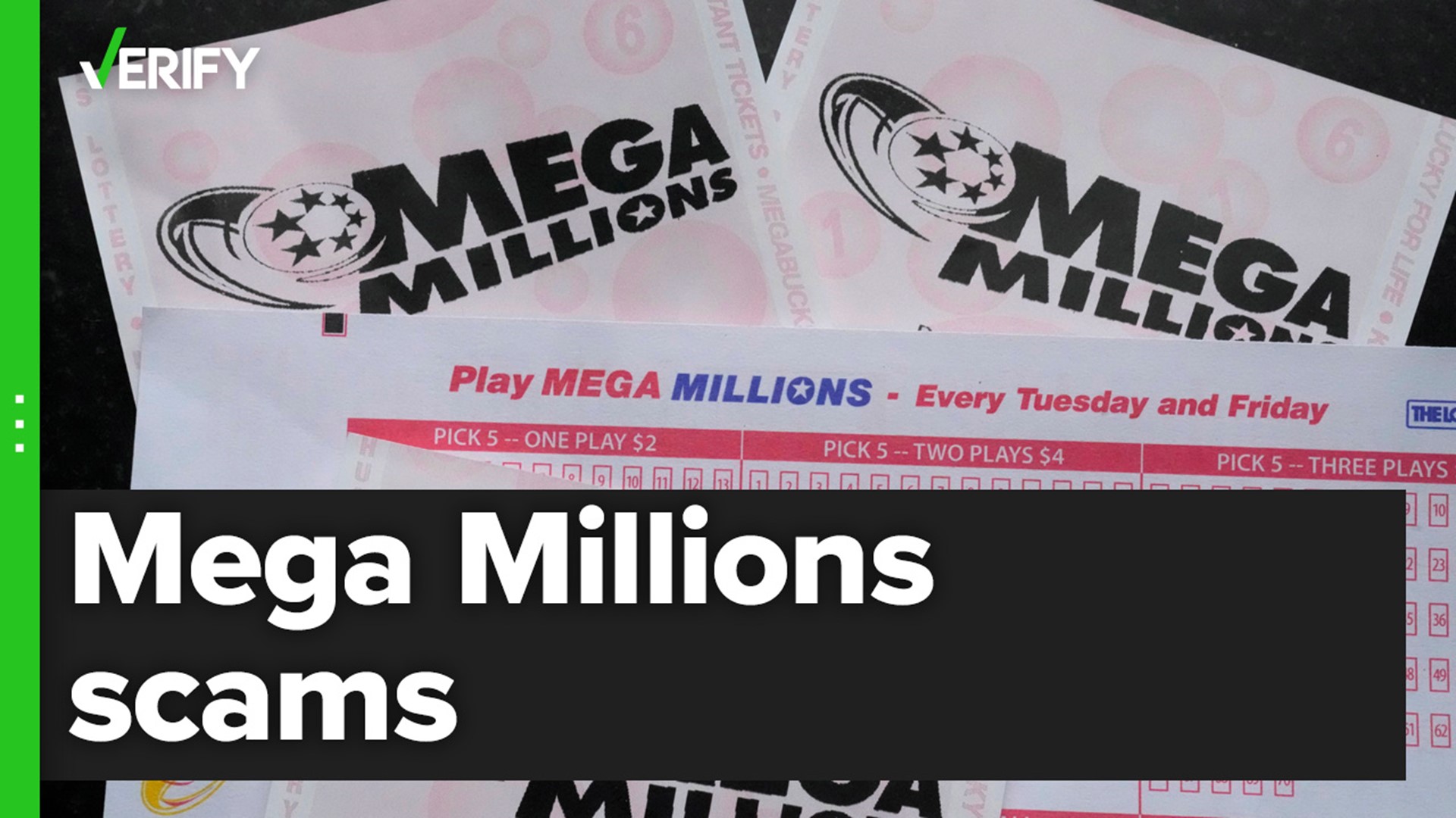 Mega Millions warns that scammers may call, email or text to tell you that you're a winner.