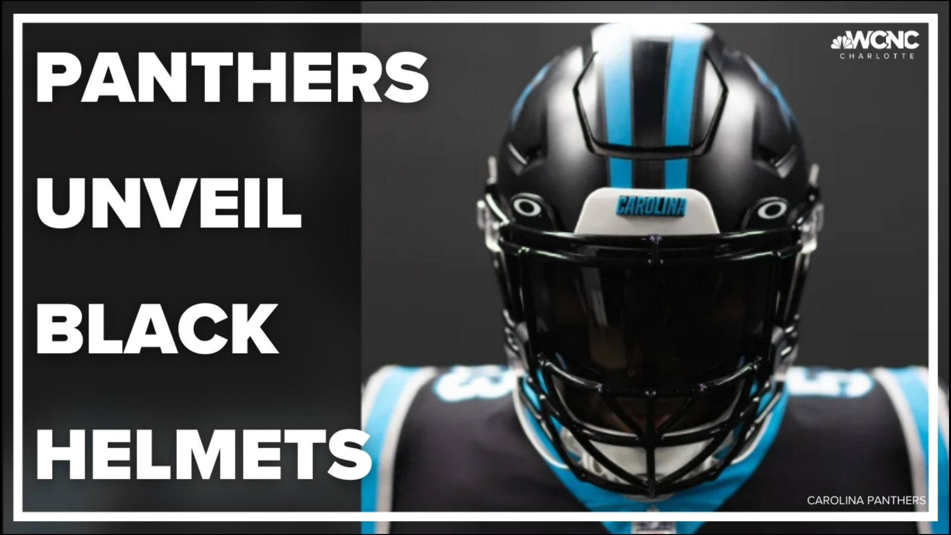 Carolina Panthers unveil black helmets, allblack uniforms