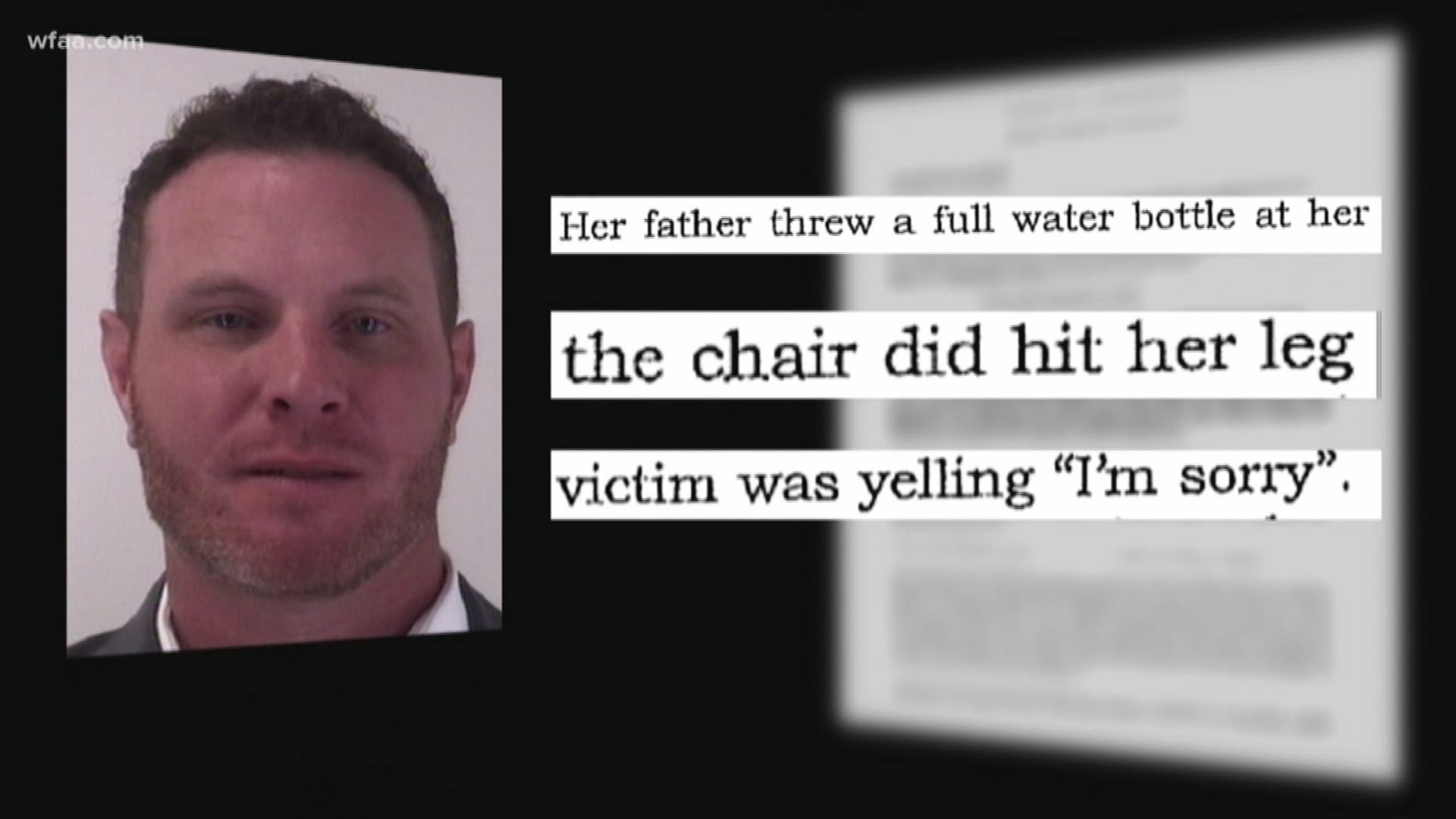 Keller police records show Hamilton is accused of repeatedly striking and slapping his daughter in September.