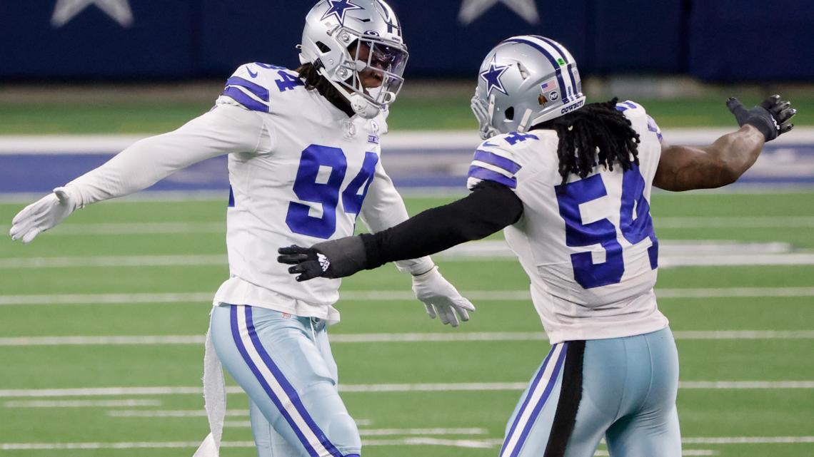 Dallas Cowboys defensive end Randy Gregory (94) rushes during an NFL  football game against the Denver Broncos, Sunday, Nov. 7, 2021, in  Arlington, Texas. (AP Photo/Matt Patterson Stock Photo - Alamy