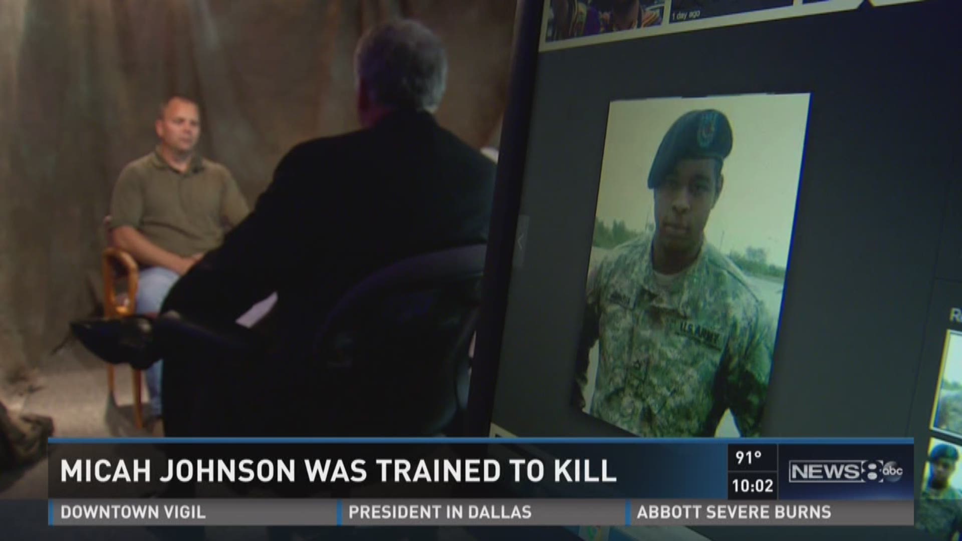 Micah Johnson was trained to kill