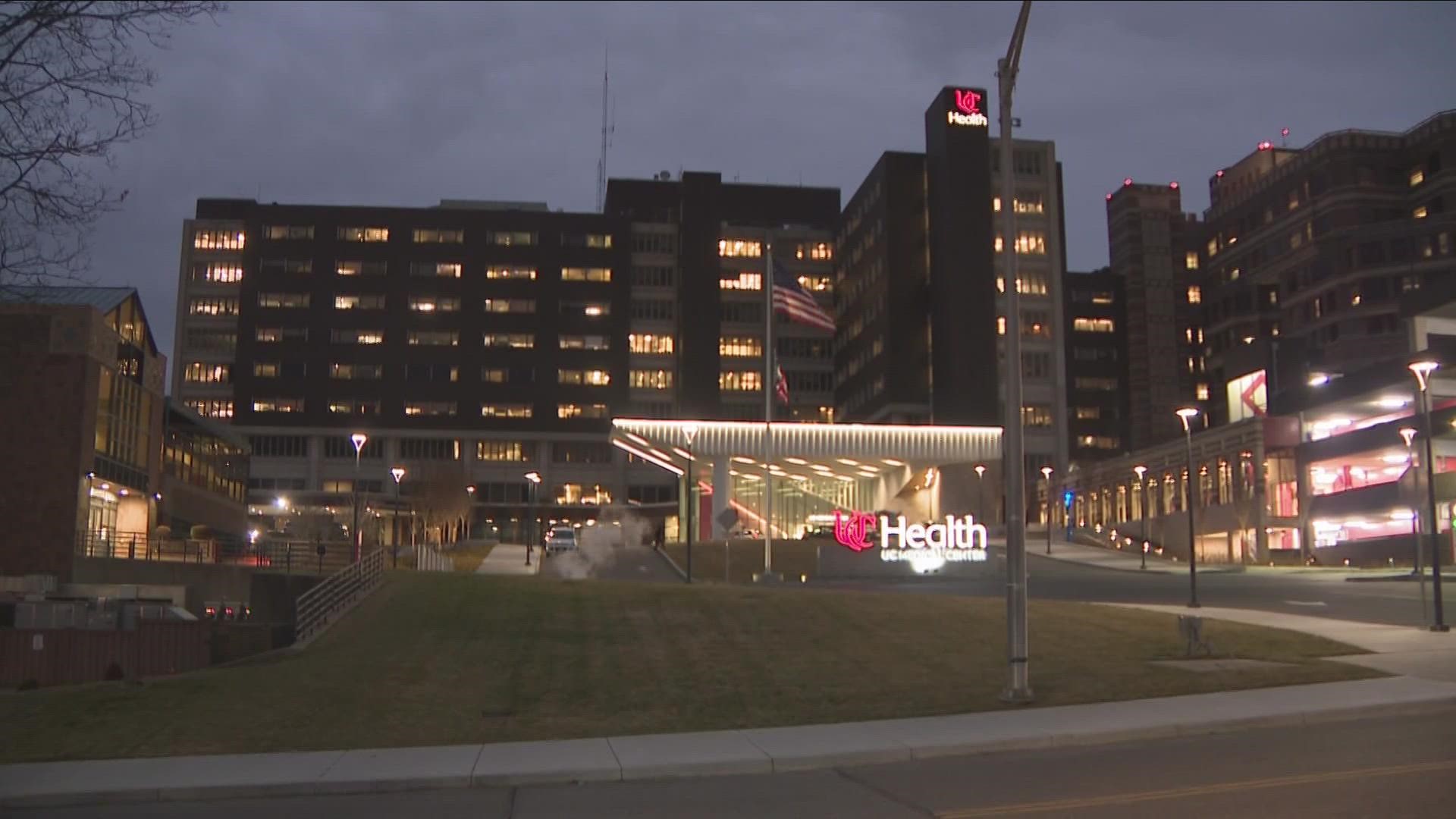 The Bills celebrating Hamlin's remarkable improvement… crediting the team at the University of Cincinnati Medical Center.