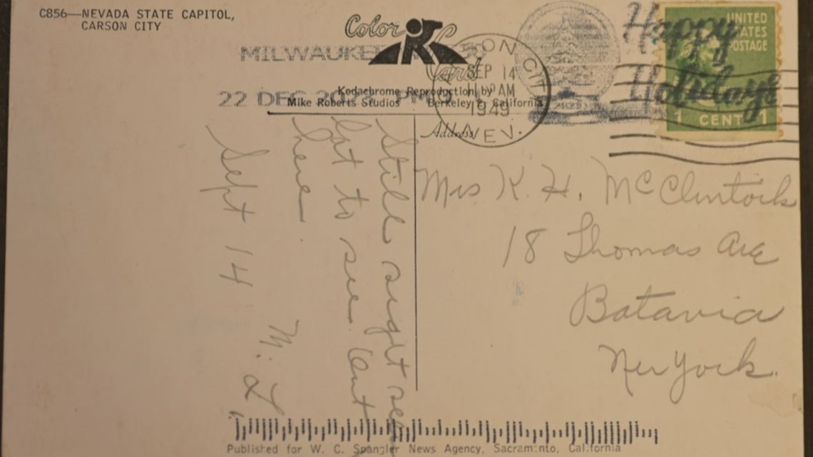 Batavia couple receives postcard in the mail, 74 years after it was sent - Vimarsana News