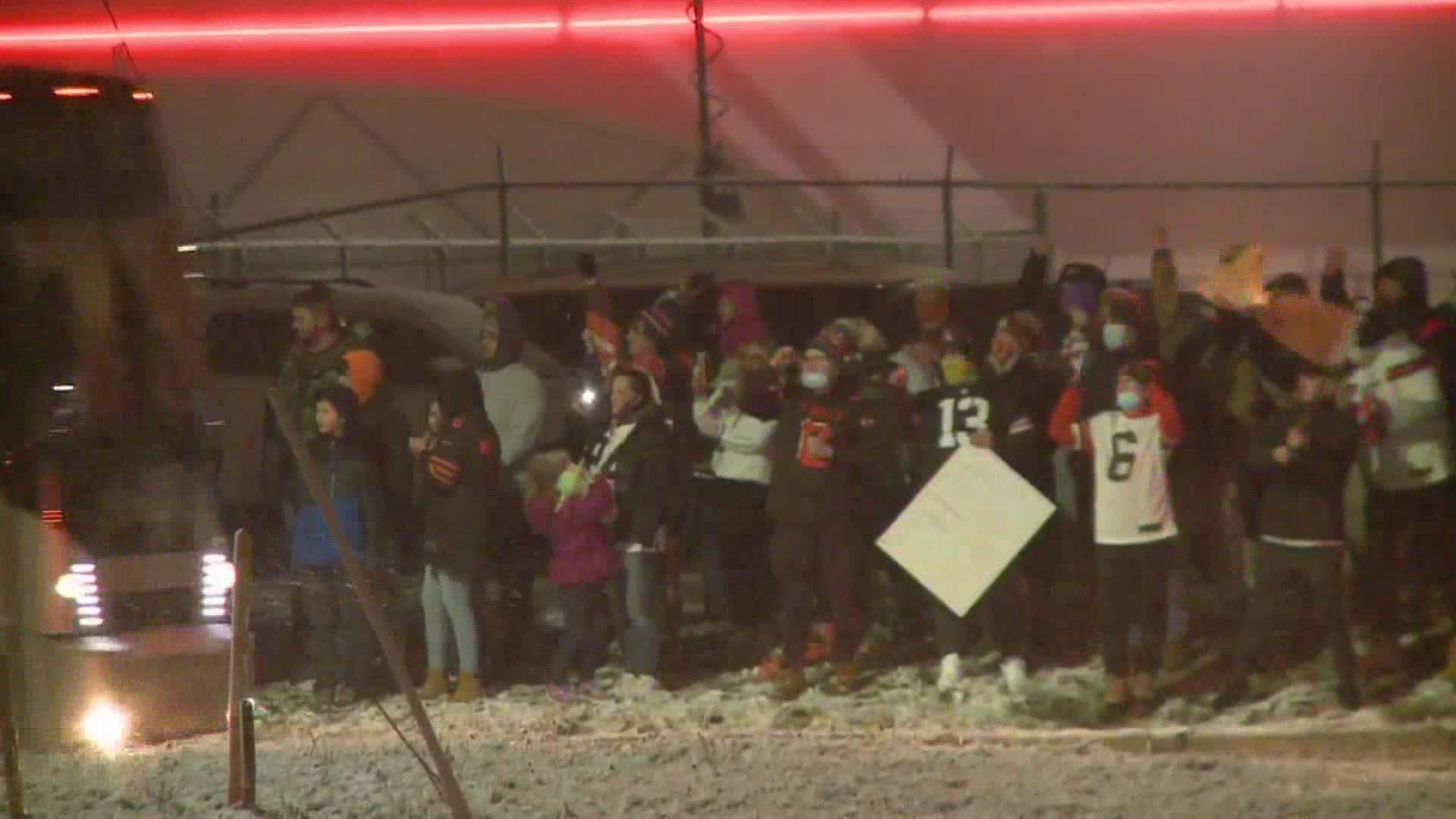 This is how Cleveland Browns fans welcomed the team home after their incredible season despite the loss to the Kansas City Chiefs.