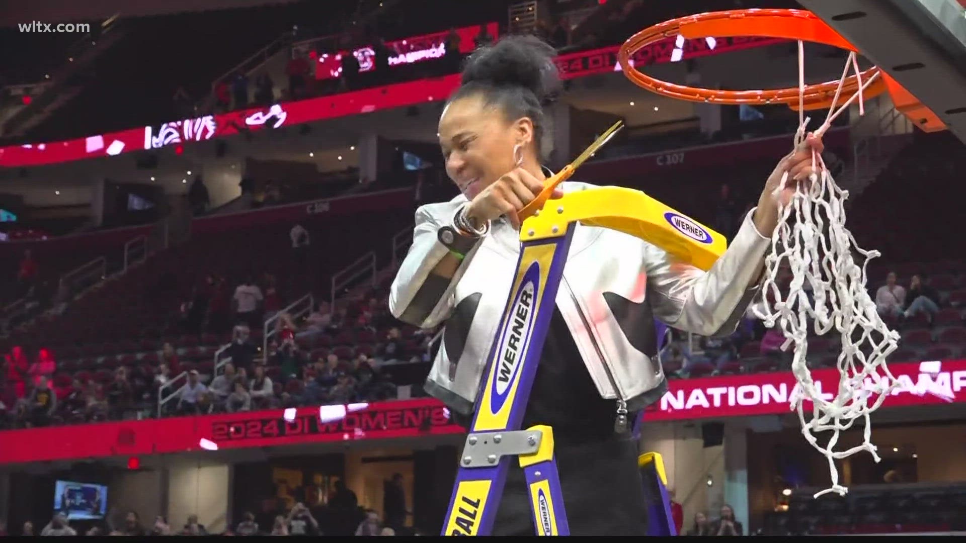 The South Carolina Gamecocks are the national champions of women's college basketball again, avenging last year's loss to Iowa with a 87-75 victory.