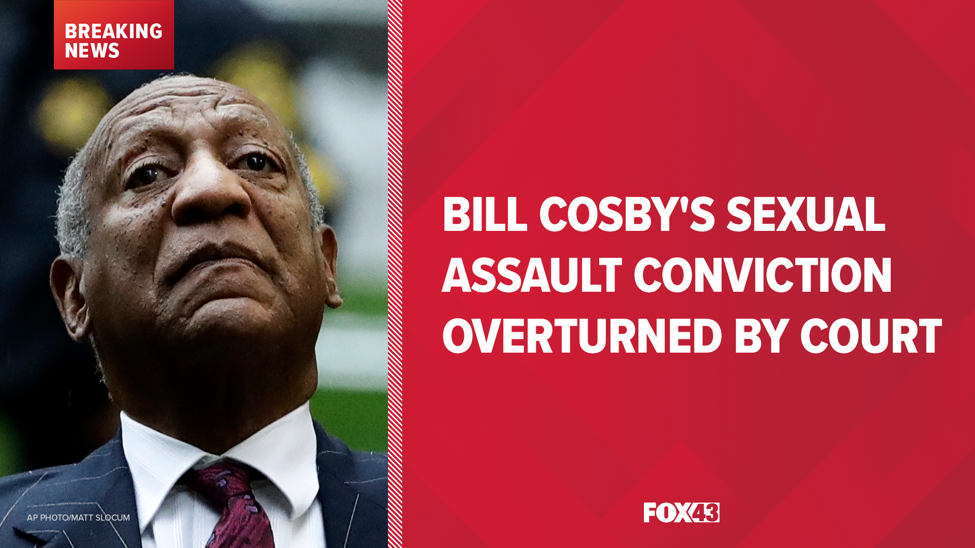Cosby, 83, is set to be a free man after the Pennsylvania State Supreme Court issued an opinion to vacate his conviction.
