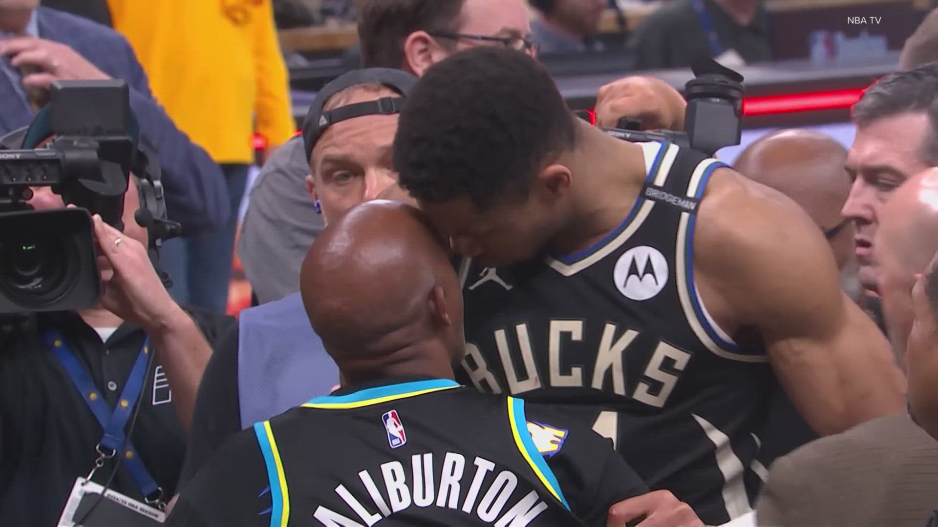 Haliburton's dad got into a confrontation with Bucks star Giannis Antetokounmpo after the Pacers closed out the series.