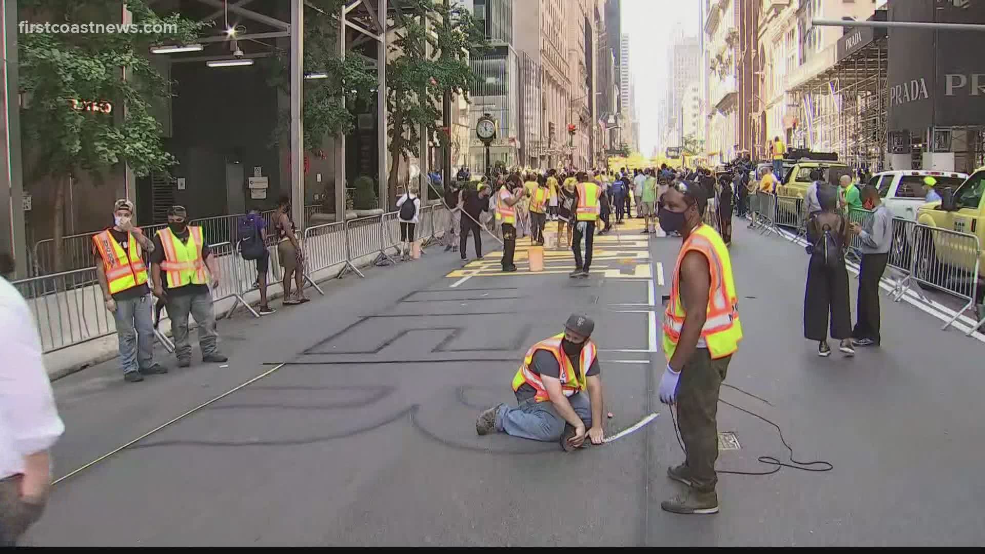 The mural is just the first of many being painted around the city.