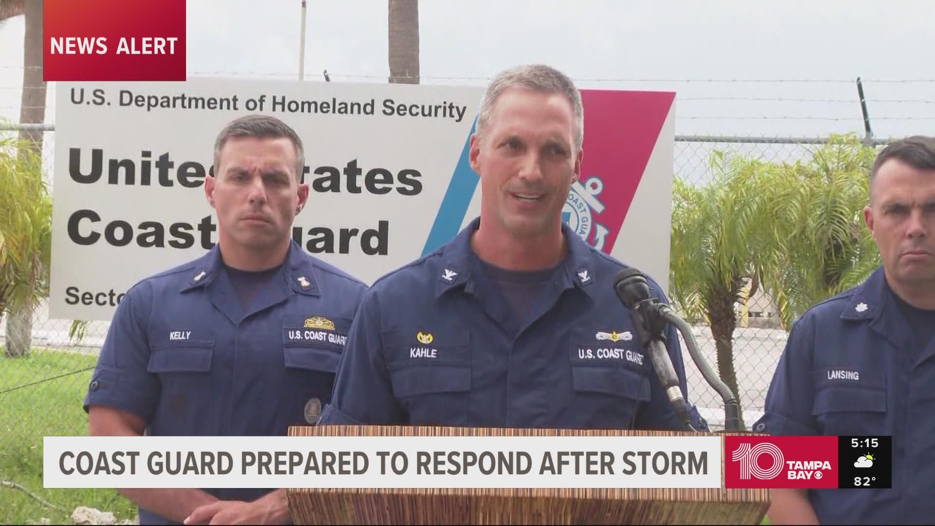 The U.S. Coast Guard said they will not be able to help everyone when the storm impacts people in Florida.