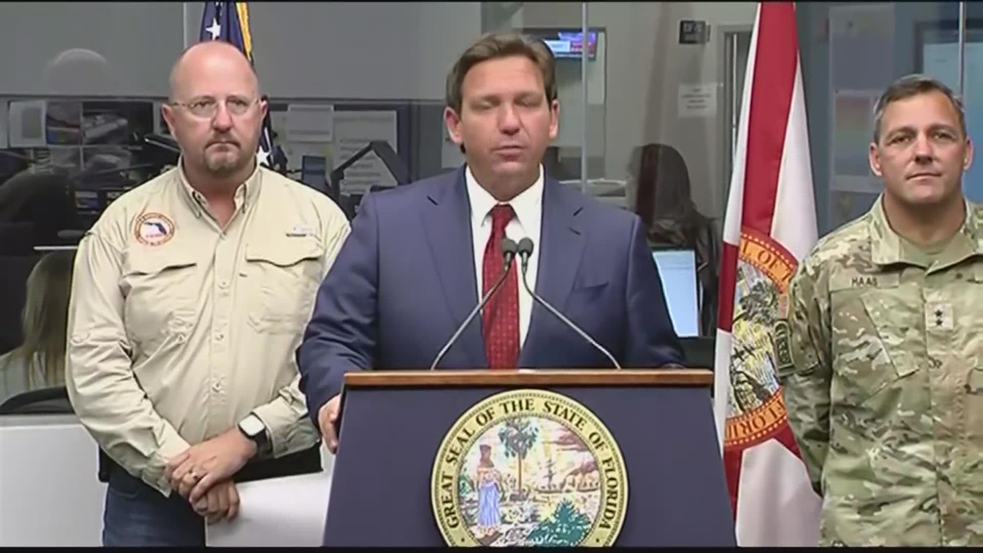 The governor urged people to be prepared as much of the state will feel the impacts of the storm. The storm is expected to make landfall early Thursday morning.