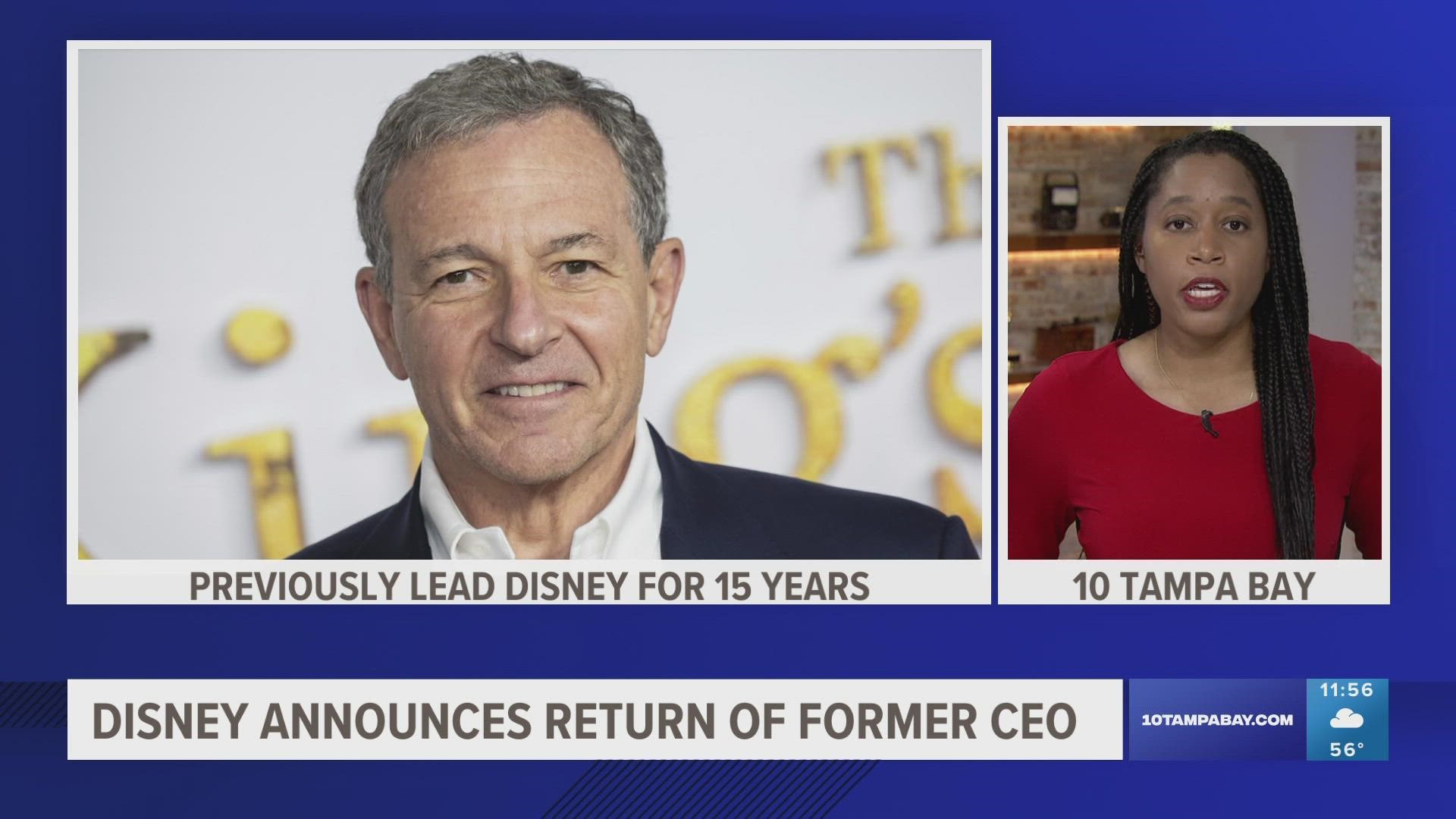 Iger led Disney for 15 years before stepping down in 2020.