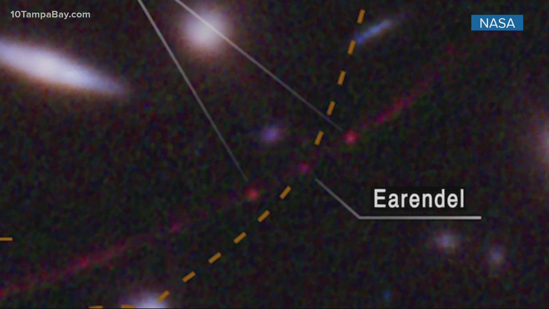 Experts say light from "Earendel" took 12.9 billion years to reach Earth.