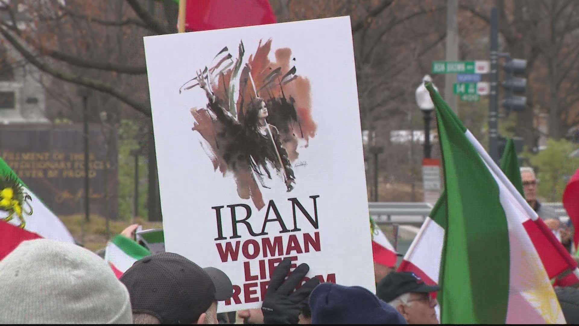 The rally in DC comes just days after the Iranian government carried out its first known execution of an activist involved in this wave of protests.