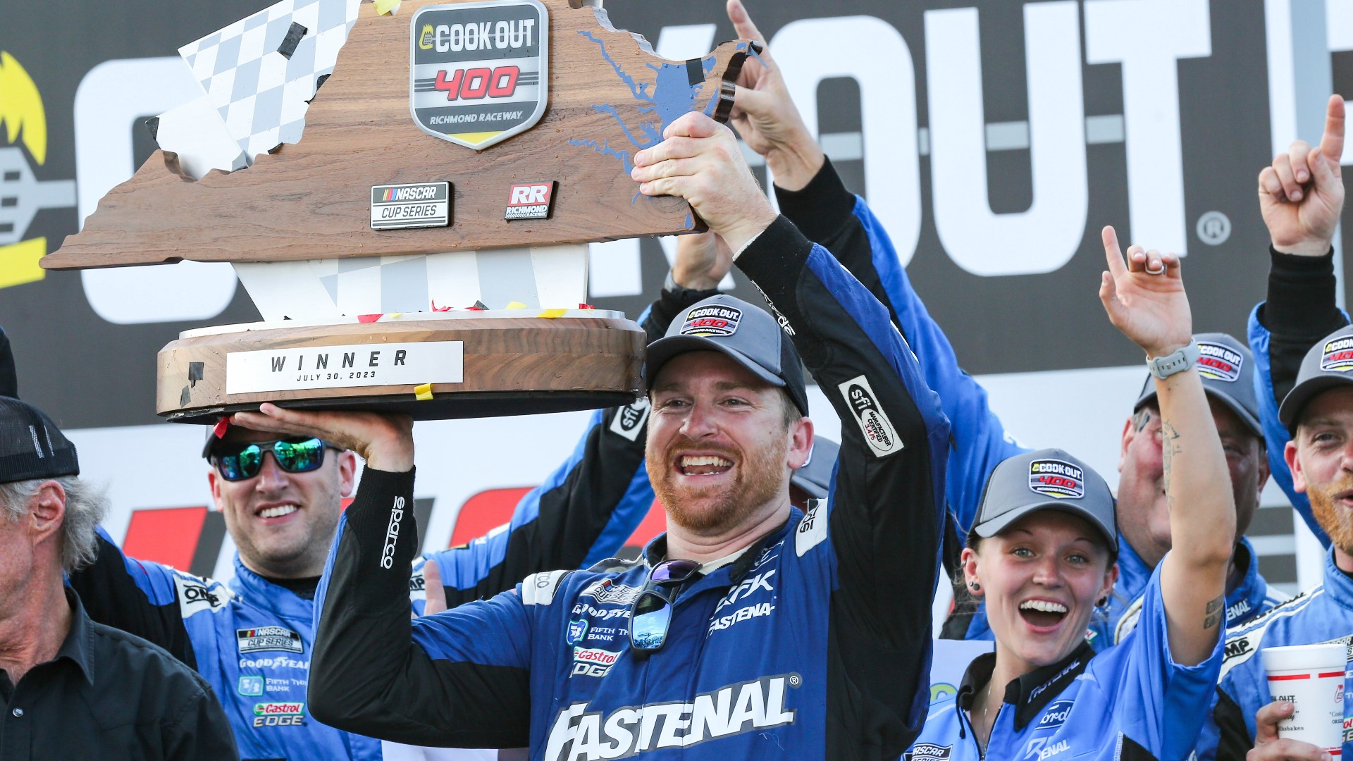 Chris Buescher wins at Richmond and secures spot in NASCAR playoffs ...