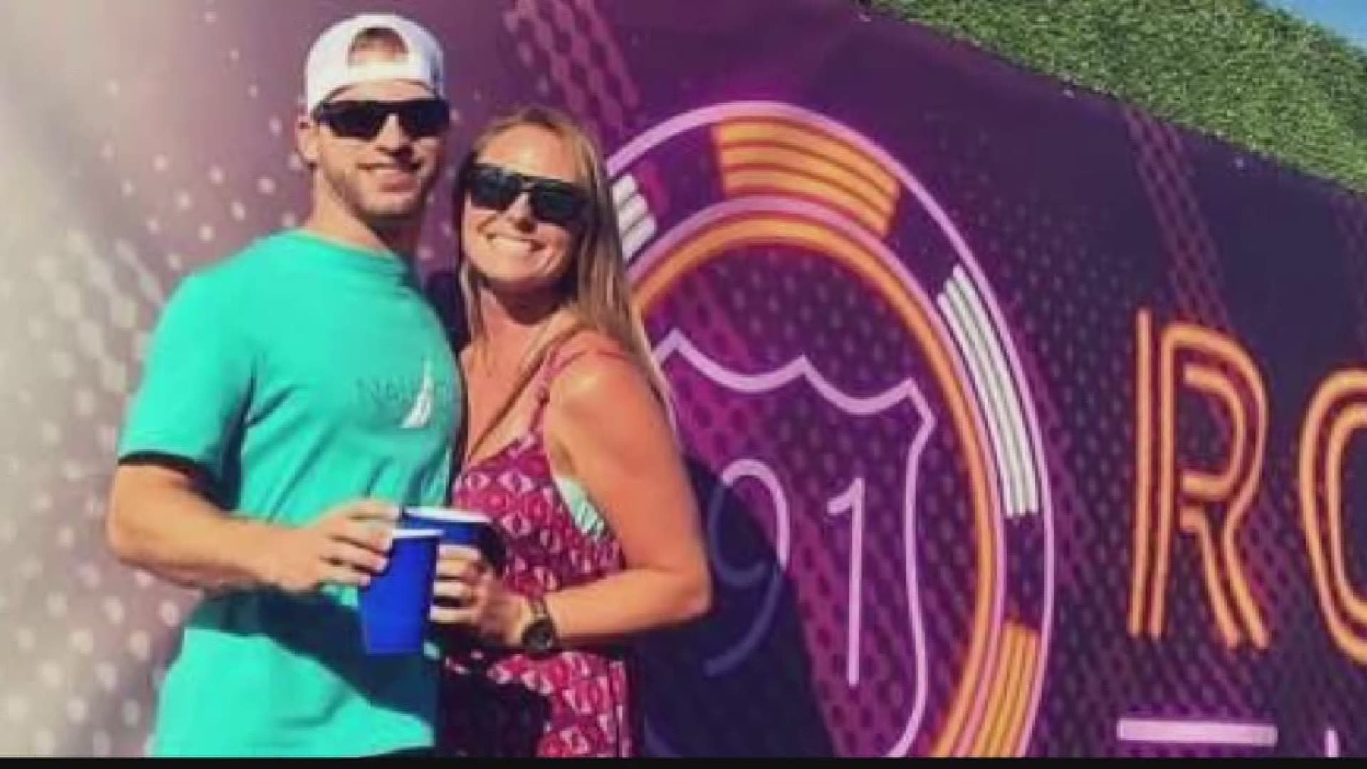 Allison Crute and her boyfriend, Andrew Kampe, both were injured when a gunman opened fire from a hotel room above a packed, outdoor concert in Las Vegas.