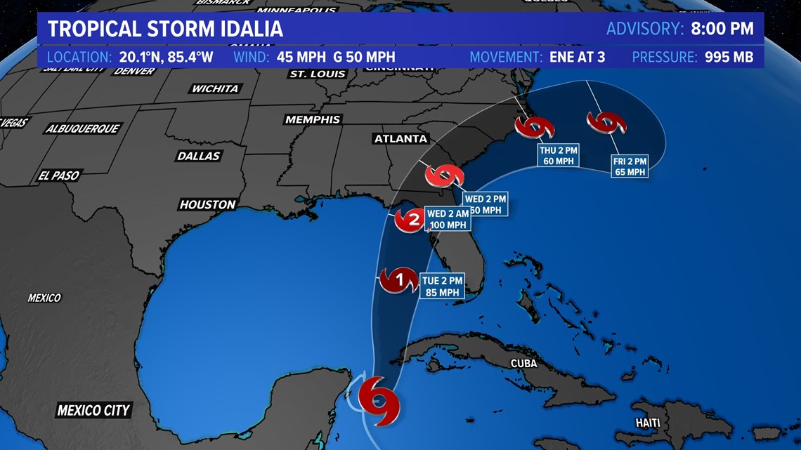 Tropical Storm Idalia Track: Storm may hit US as hurricane | 9news.com