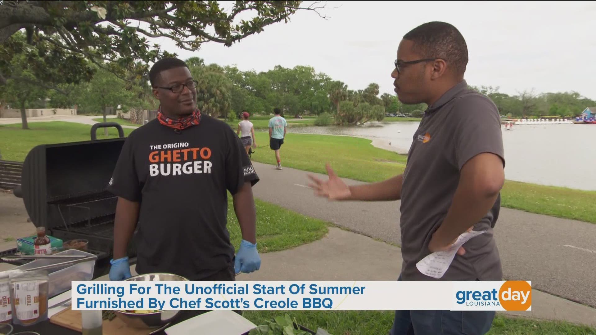 Chef Scott's Creole BBQ shared grilling tips and the  recipe for "the origino ghetto burger."