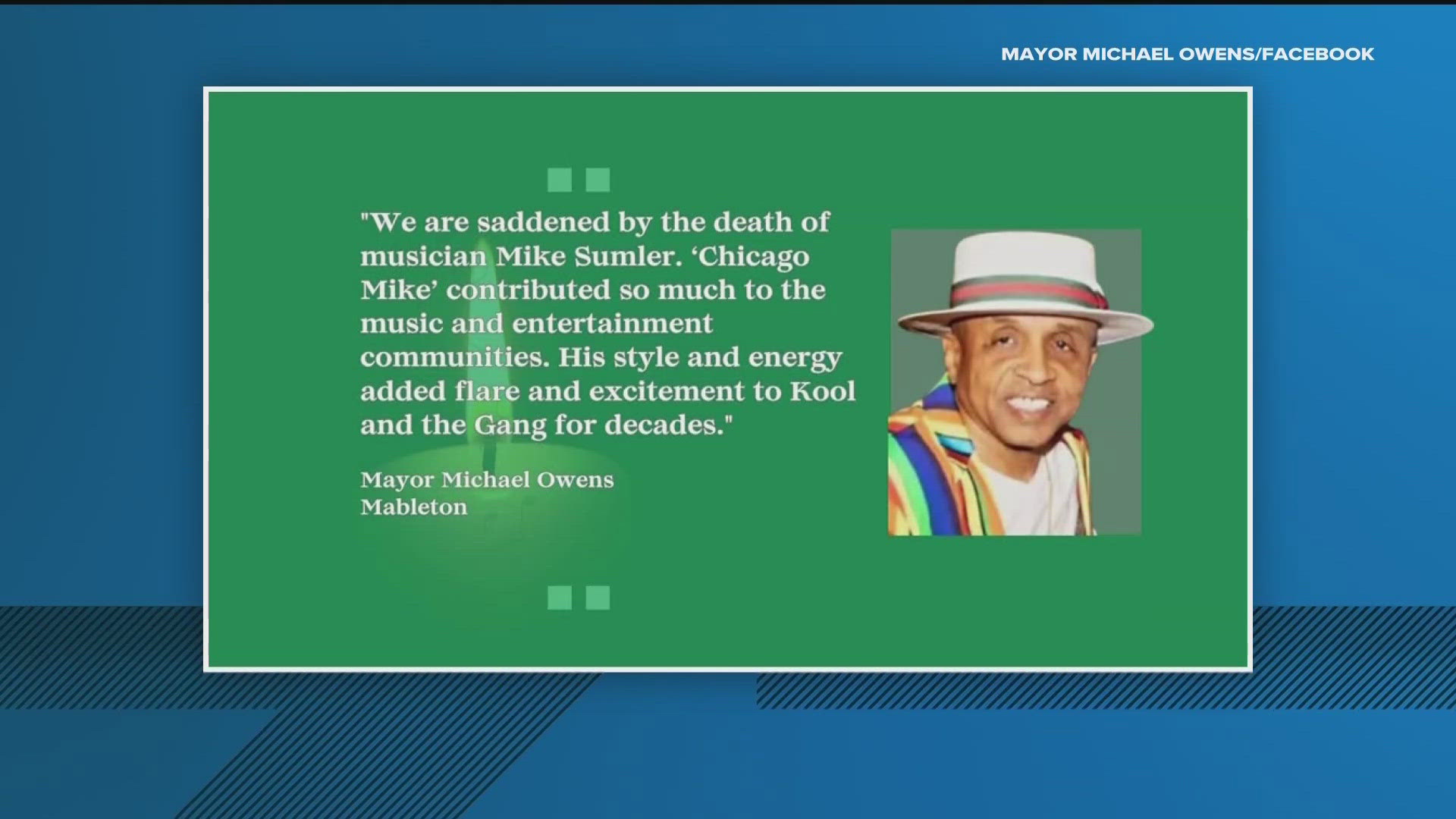 Kool & the Gang's Michael Sumler dies at 71 in car crash | 9news.com