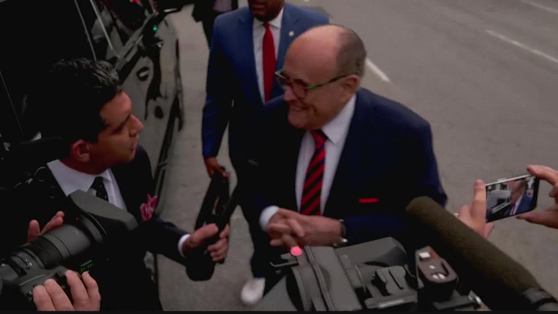 Rudy Giuliani leaves courthouse after facing Georgia grand jury | 9news.com