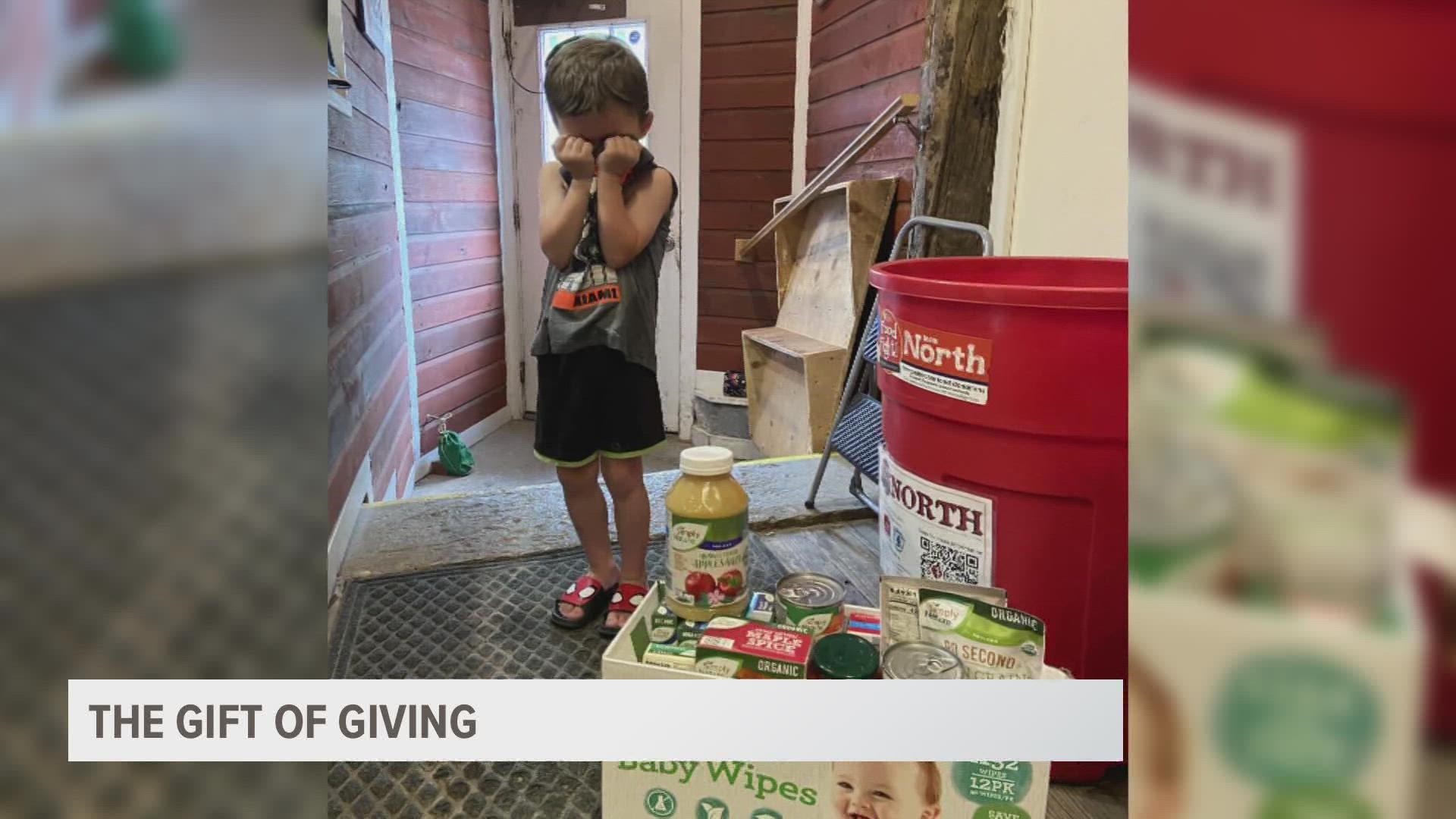 5-year-old William had a cake and a party, but instead of getting presents, he decided to give back instead.